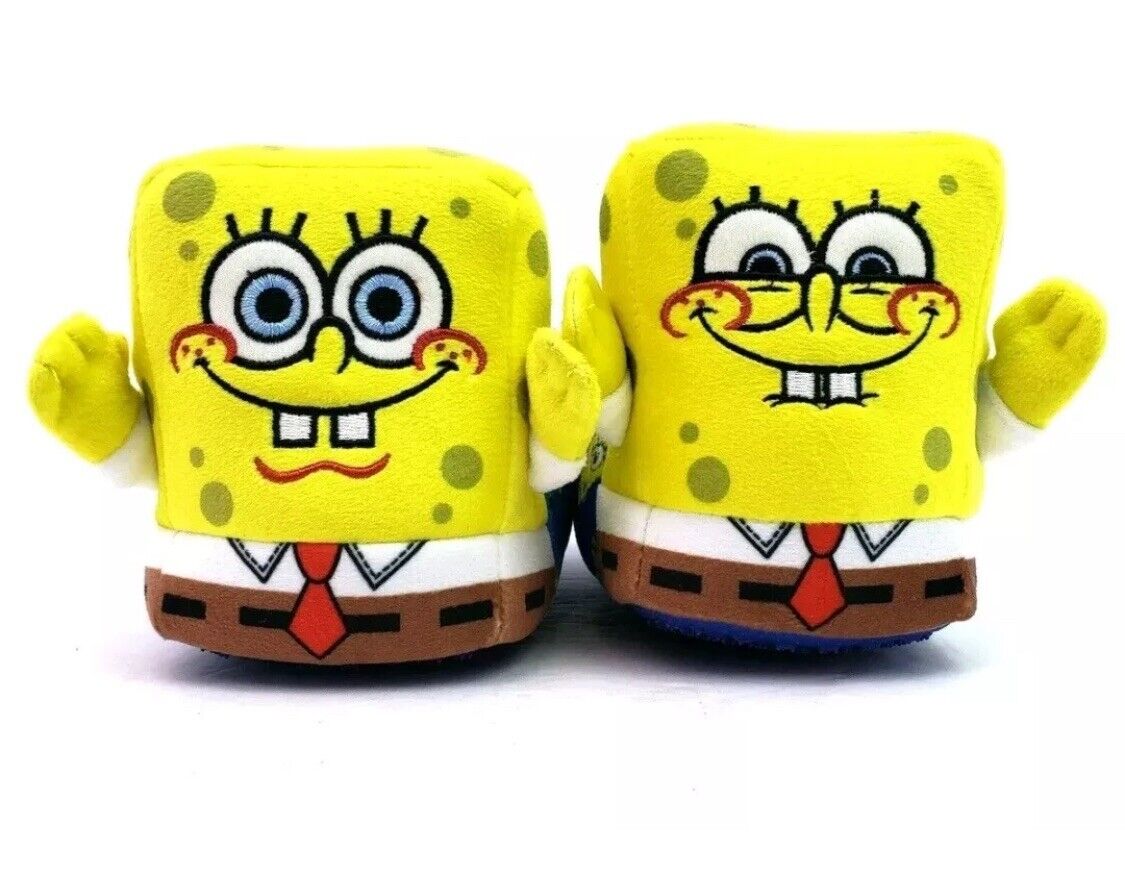 SpongeBob SquarePants Youth Slippers Size 2-3 Soft Plush Novelty Pineapples NWT
