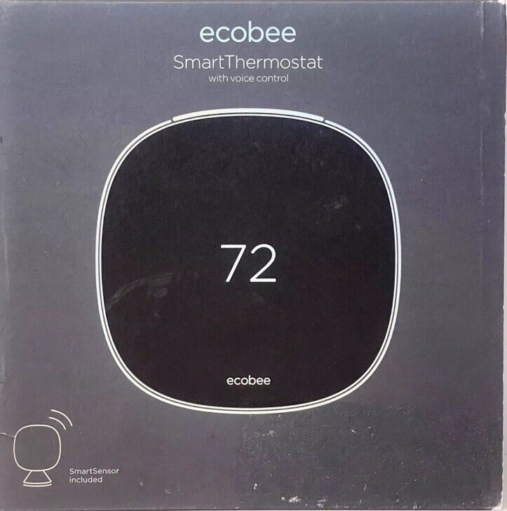 Ecobee Smart Thermostat with Voice Control & Smart Sensor EB-STATE5-01 - New