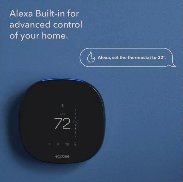Ecobee Smart Thermostat with Voice Control & Smart Sensor EB-STATE5-01 - New