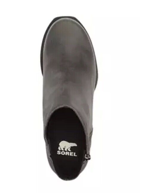 Sorel Joan of Arctic Wedge III Zip Wide Quarry, Black / Carriere, Noir Sz 8.5
