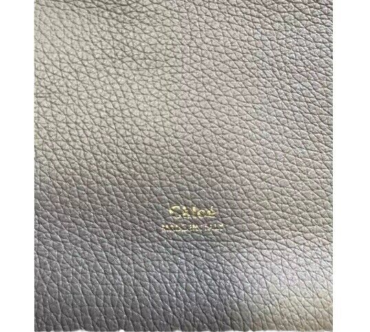 Chloé Medium Aby Day Shoulder Bag in Grained Shiny Pebbled Calfskin Motty Grey