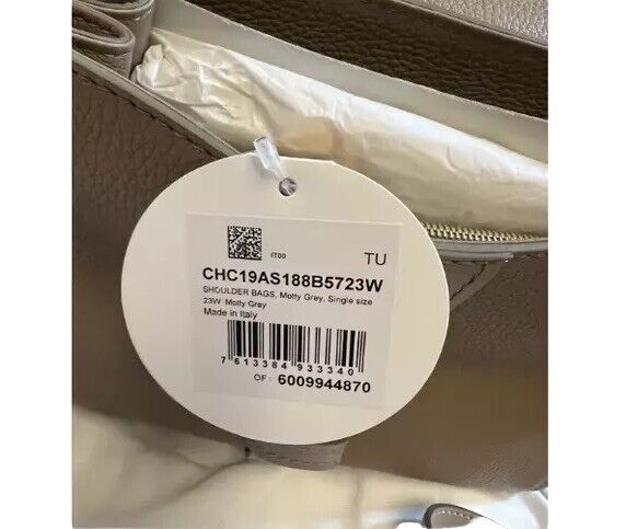Chloé Medium Aby Day Shoulder Bag in Grained Shiny Pebbled Calfskin Motty Grey