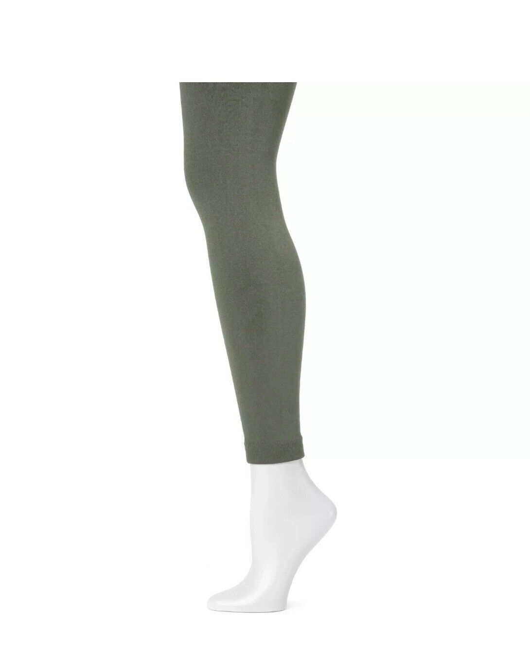 Muk Luks Fleece Lined Leggings Olive Green Size S/M