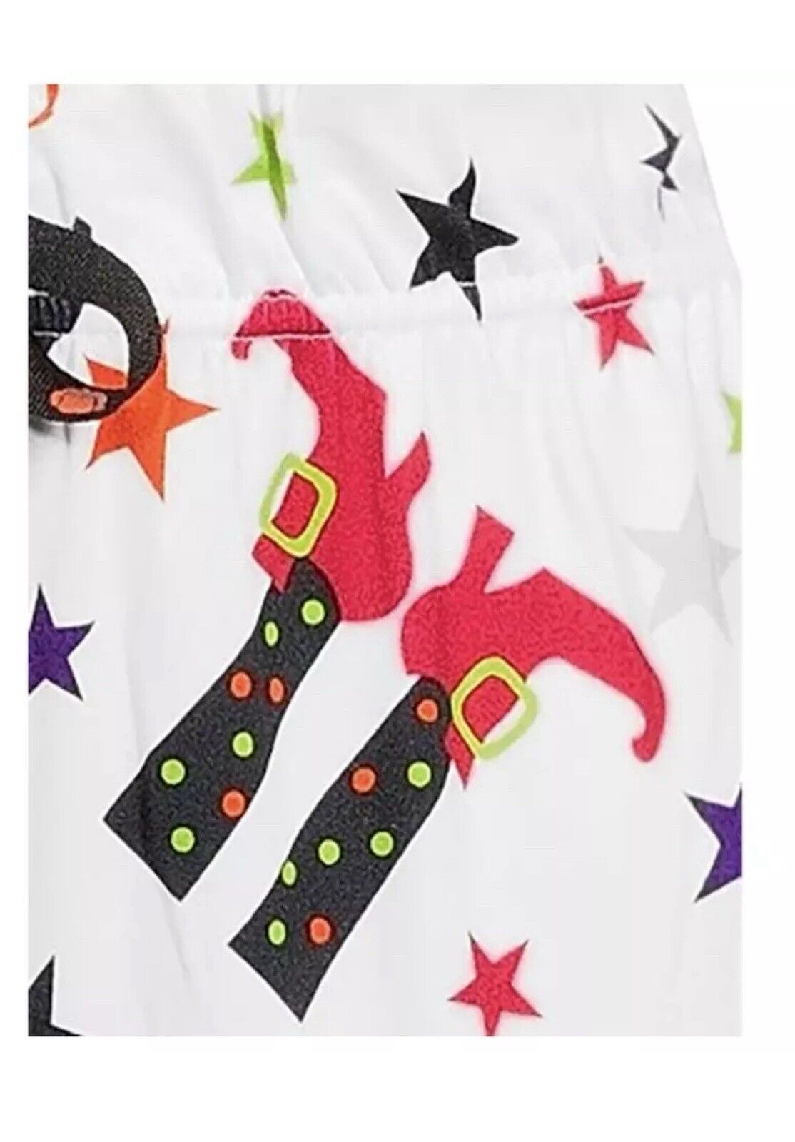 Women's Halloween Jogger Pajama Pants White Witch Boots NWT Size XS/XCH 0-2