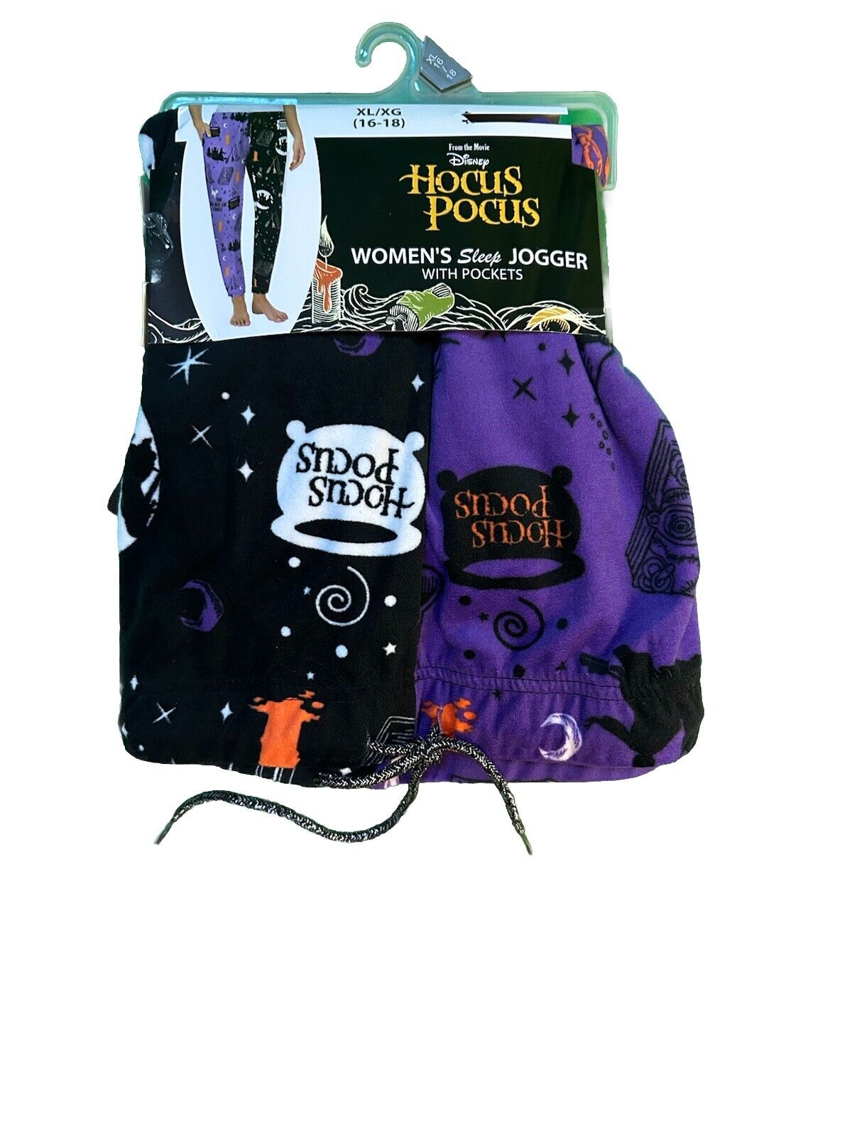 Disney Hocus Pocus Women's Sleep Velour Jogger Size XL 16/18 New