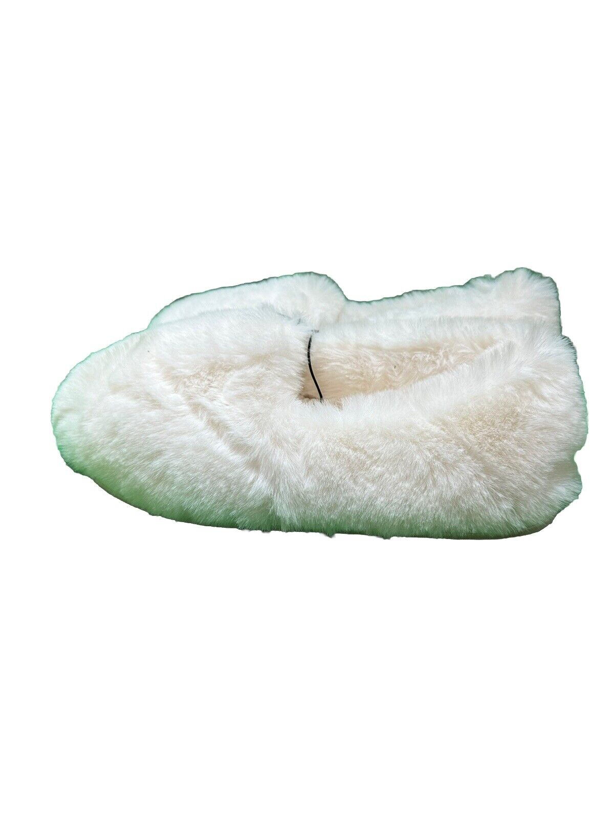 Secret Treasures Womens Faux Fur Aline Slipper-Cream-7-NWT