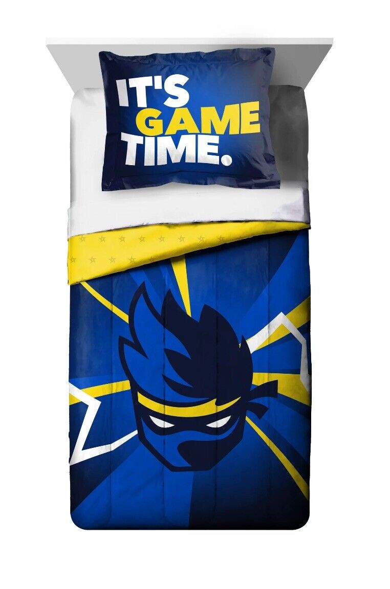 Ninja Game Time The Influencer Twin/Full Comforter And Pillow Sham