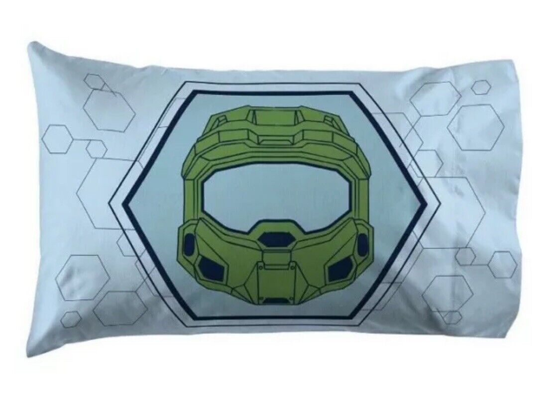 Halo Infinite Master Chief NEW Full Sheet Set - Fitted + Flat Sheets + 2 Pillow