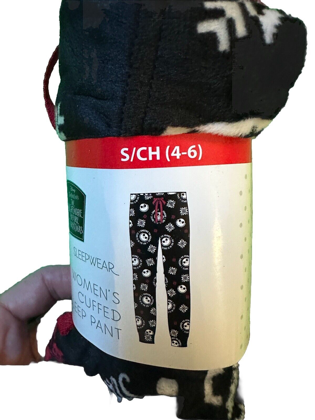 Disney Nightmare Before Christmas Womens Cuffed Sleep Pant Pajamas Size S/CH 4-6
