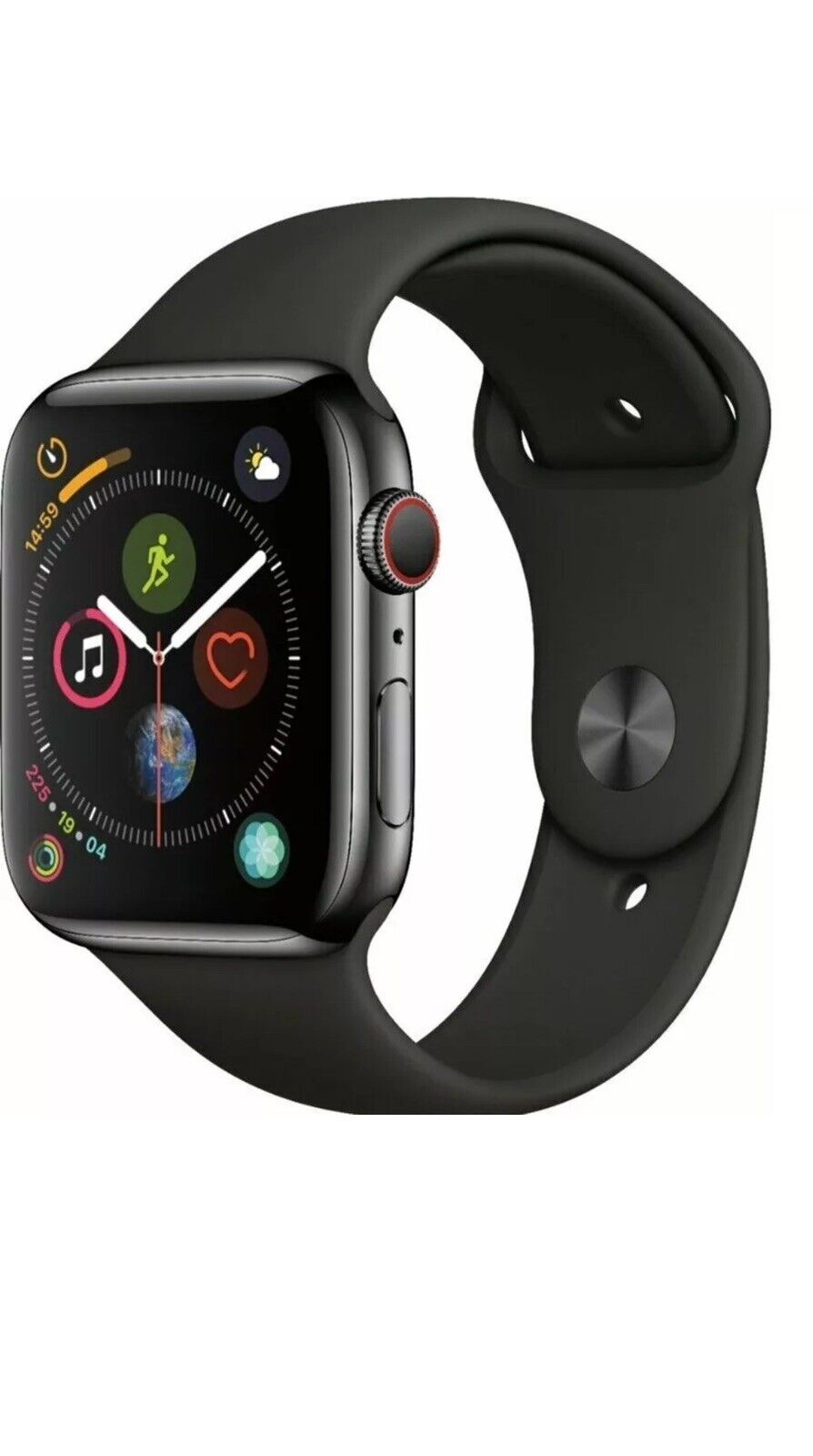Apple Watch Series 7 45mm Midnight Aluminum GPS + Cellular Black Case & Band