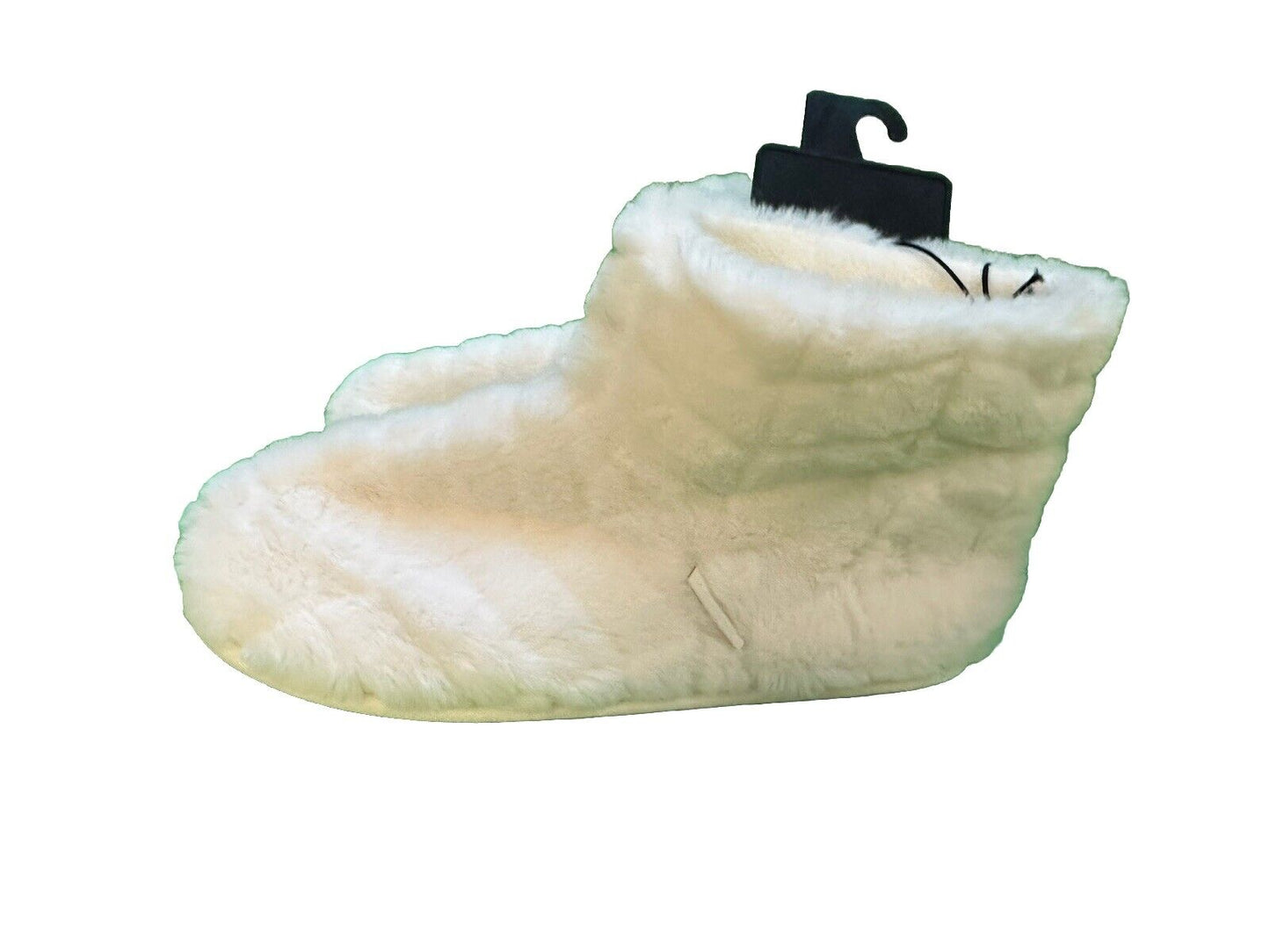 Muk Luks Women's Chevron Cozy Bootie Slipper Ivory White Size 11 New with Tags
