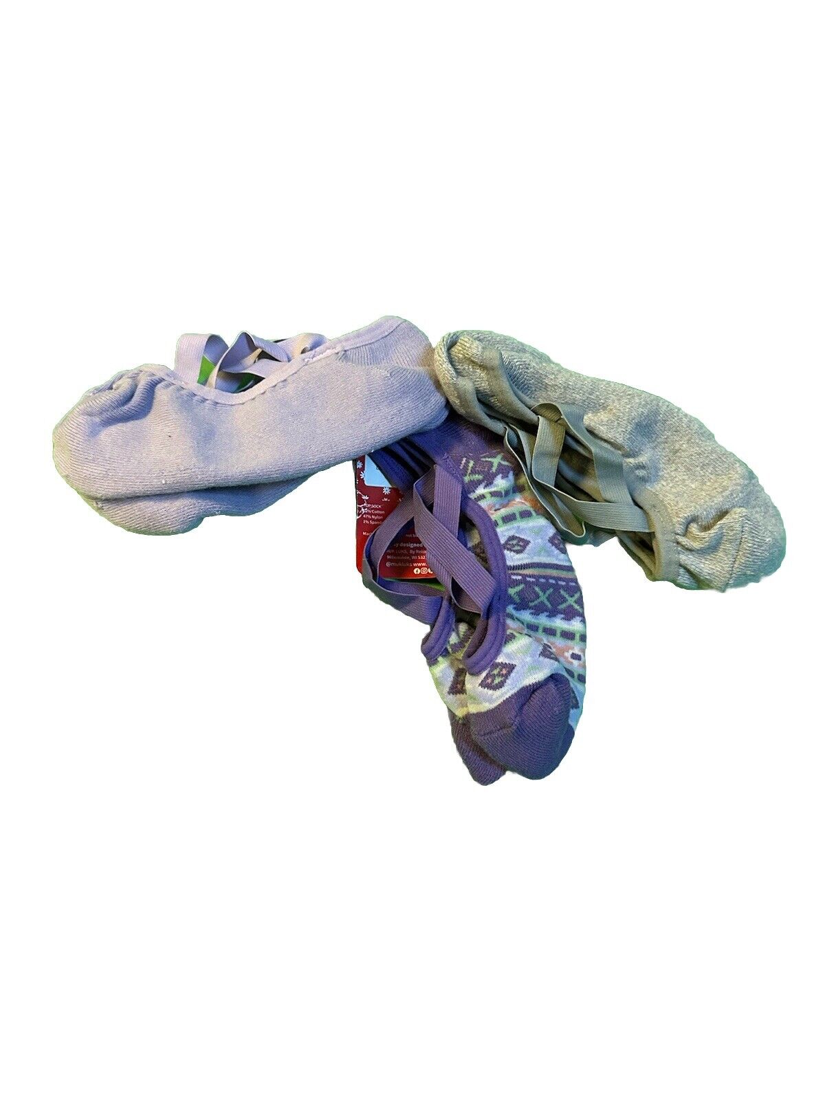 MUK LUKS Women's Ballerina No Show - Size 6-11 3 Pair - NWT