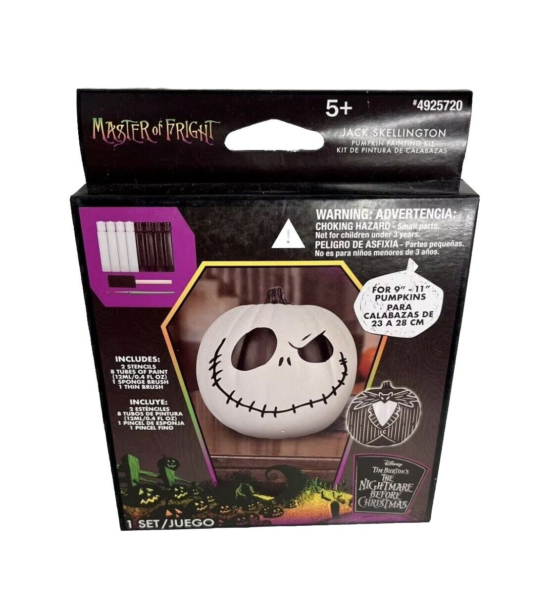 Master of Fright Jack Skellington Nightmare Before Xmas Pumpkin Painting Kit