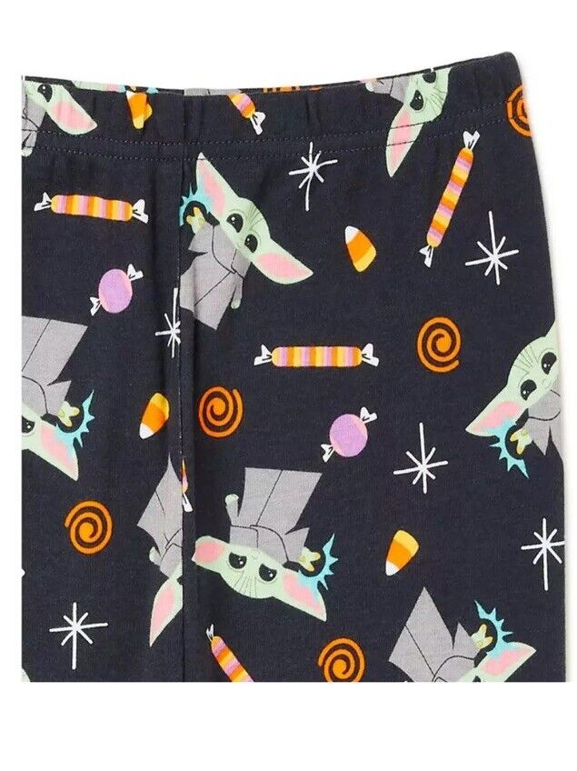 Child Disney Star Wars Baby Yoda The Child Halloween Pajamas Glow in Dark Size 6