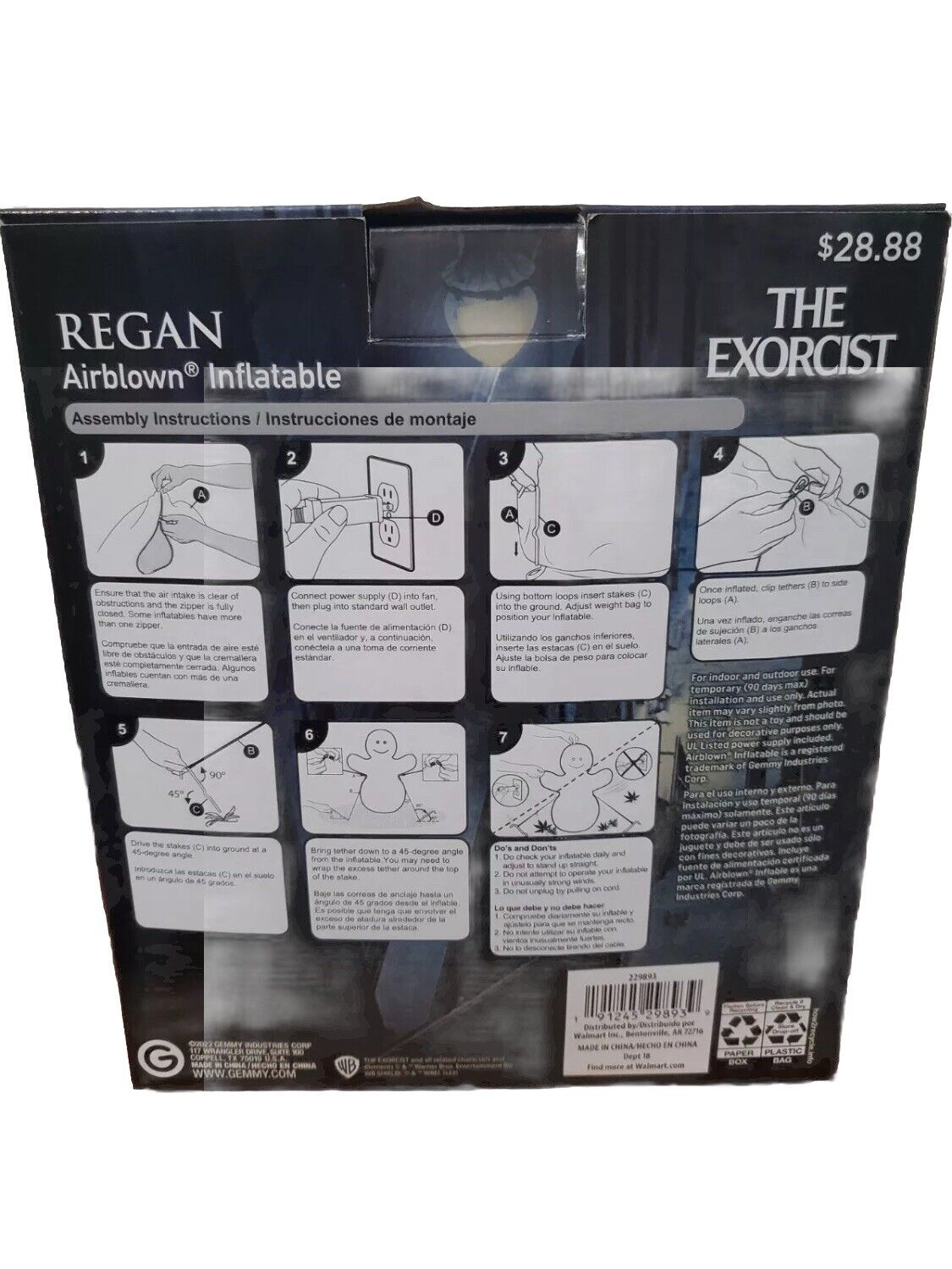 Gemmy 2022 The Exorcist Regan 3.5 Ft Airblown Halloween Yard Inflatable
