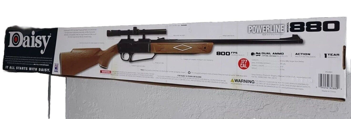 Daisy Powerline 880 .177 Caliber Multi-Pump Pneumatic Air Rifle