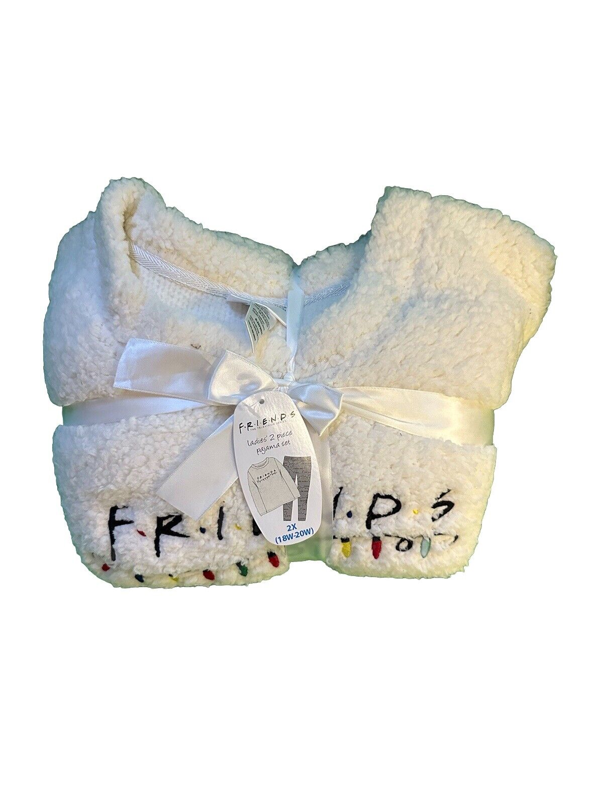 90s FRIENDS TV SHOW SOFT PLUSH PAJAMAS 2 PIECE WOMENS LADIES SIZE 2X (18W-20W)