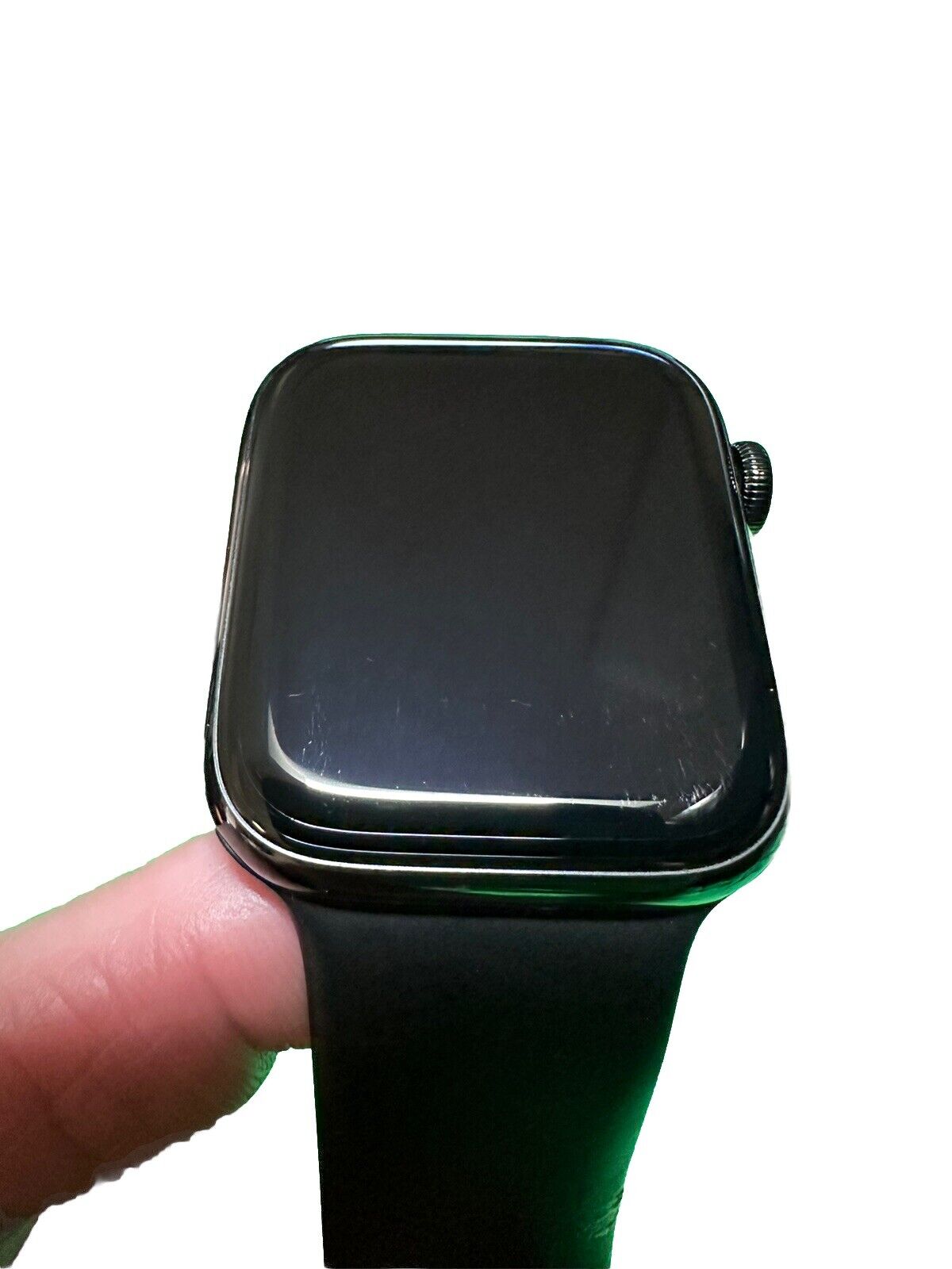 Apple Watch Series 4 44mm Stainless Steel Black Band GPS + Cellular - Very Good