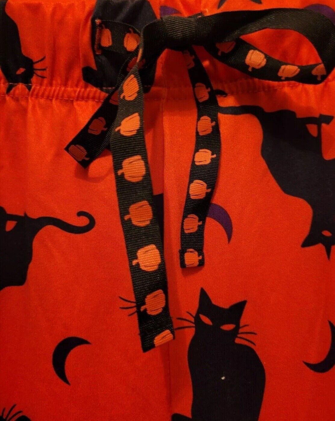 Women's Cat & Moon Halloween Jogger Pajama Pants Size XS/XCH 0-2 NWT