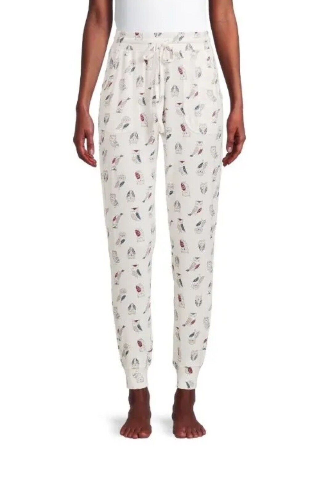 Secret Treasures Pajama Pants Womens OWLS Hacci Knit Jogger NWT Sz L 12-14