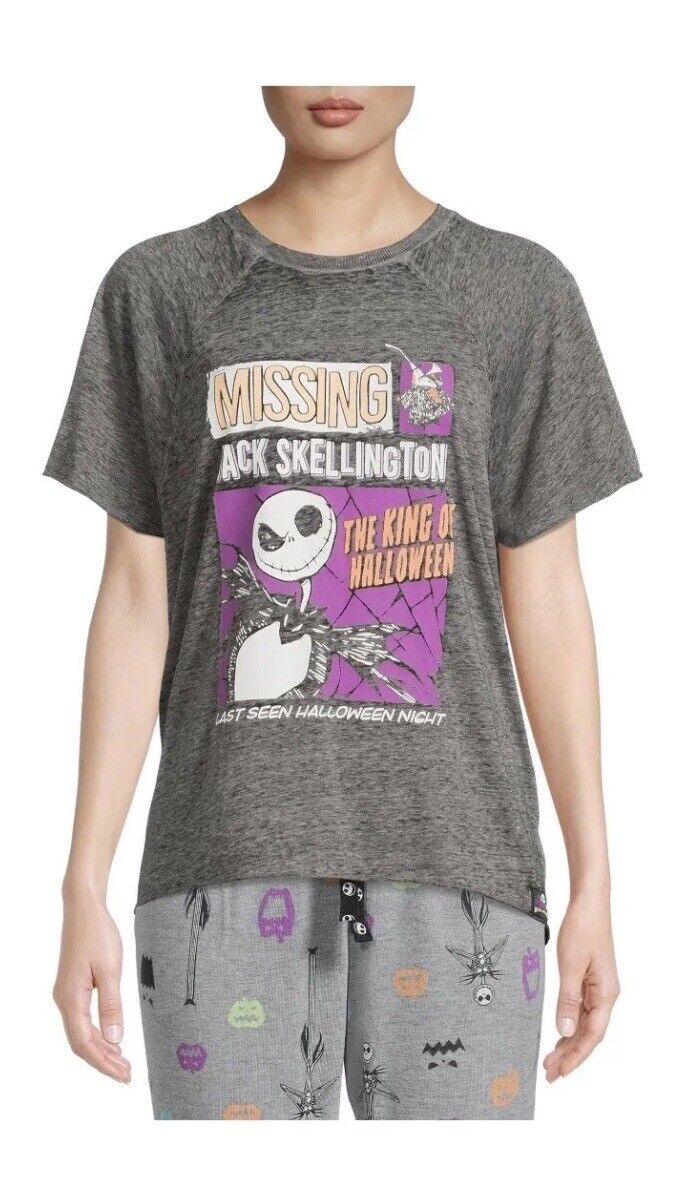 Jack Skellington Nightmare Before Christmas Sleep Lounge Pajama Top Large NWT