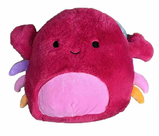 New 2022 Squishmallow 13” Crab Cyra Kelllytoy FuzzAmallows Fuzzy Plush NWT