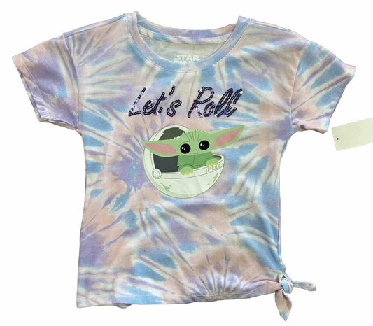 Star Wars The Mandalorian Baby Yoda Let’s Roll T-Shirt Size S 6/6X